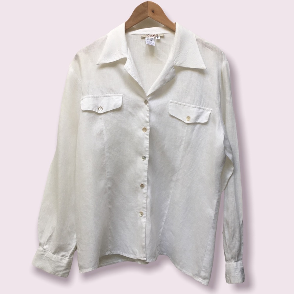 100% linen blouse